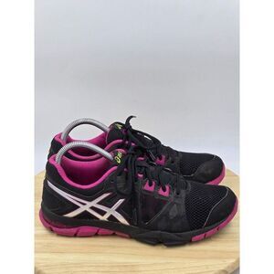 ASICS Women's Black and Pink Running Shoes